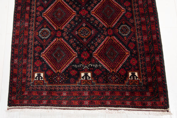 6' 9" x 3' 8" Excellent Hand-Knotted Vintage Fine Tribal Rug - Yasi & Fara 