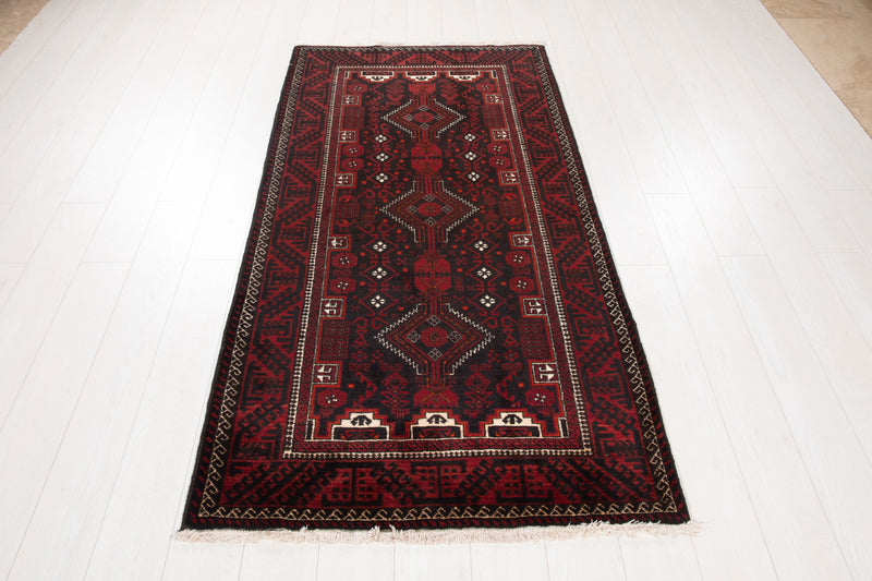 6' 4" x 3' 3" Excellent Hand-Knotted Vintage Fine Tribal Rug - Yasi & Fara 