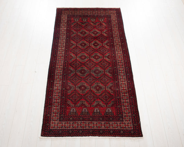 6' 10" x 3' 5" Excellent Hand-Knotted Vintage Fine Tribal Rug - Yasi & Fara 