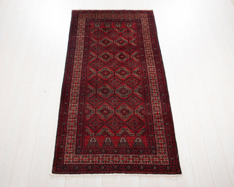 6' 10" x 3' 5" Excellent Hand-Knotted Vintage Fine Tribal Rug - Yasi & Fara 
