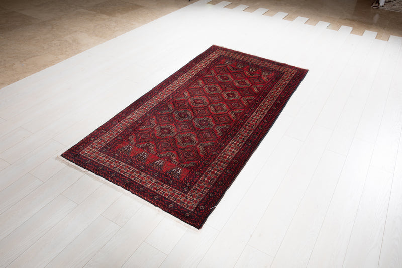 6' 10" x 3' 5" Excellent Hand-Knotted Vintage Fine Tribal Rug - Yasi & Fara 