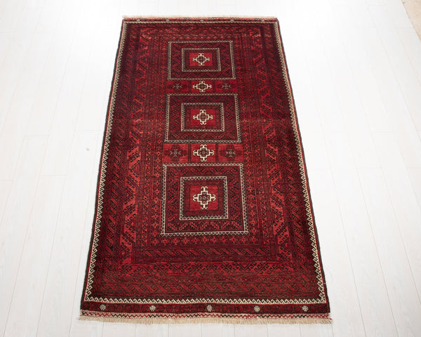 6' 7" x 3' 9" Excellent Hand-Knotted Vintage Fine Tribal Rug - Yasi & Fara 