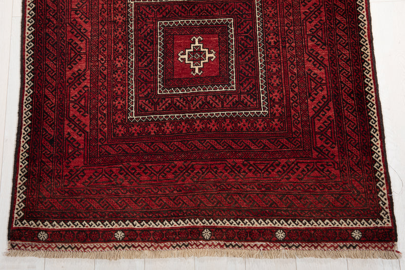 6' 7" x 3' 9" Excellent Hand-Knotted Vintage Fine Tribal Rug - Yasi & Fara 