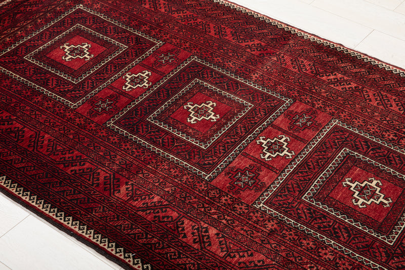 6' 7" x 3' 9" Excellent Hand-Knotted Vintage Fine Tribal Rug - Yasi & Fara 