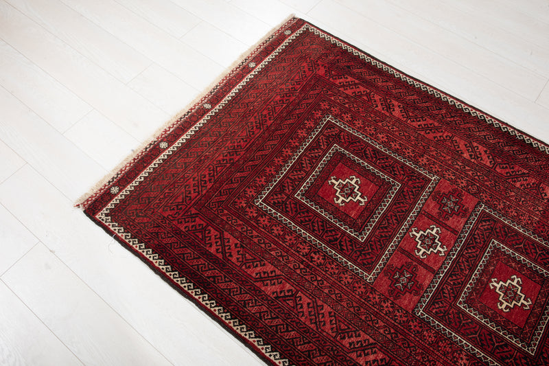 6' 7" x 3' 9" Excellent Hand-Knotted Vintage Fine Tribal Rug - Yasi & Fara 