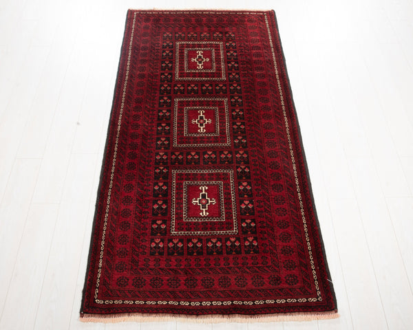 6' 11" x 3' 6" Excellent Hand-Knotted Vintage Fine Tribal Rug - Yasi & Fara 