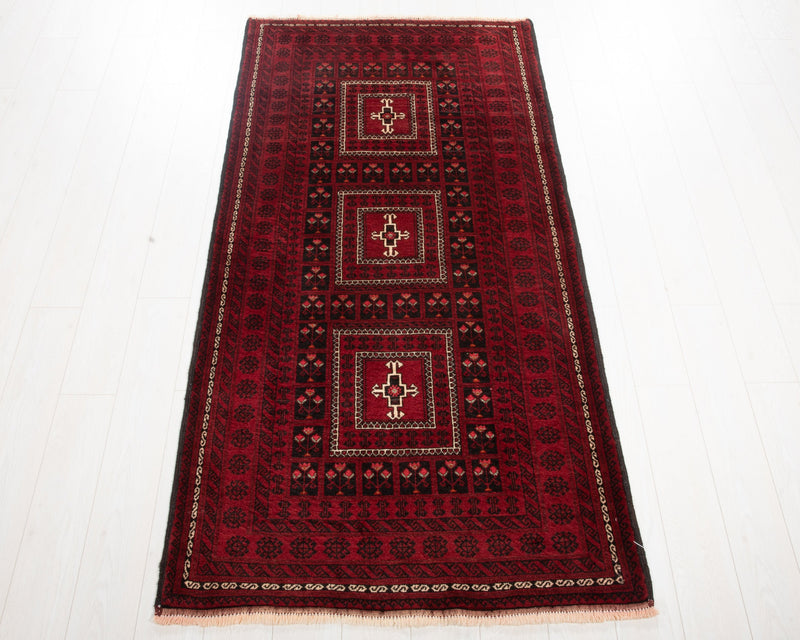 6' 11" x 3' 6" Excellent Hand-Knotted Vintage Fine Tribal Rug - Yasi & Fara 