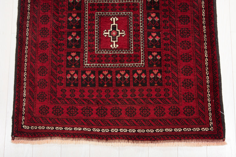 6' 11" x 3' 6" Excellent Hand-Knotted Vintage Fine Tribal Rug - Yasi & Fara 
