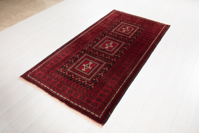 6' 11" x 3' 6" Excellent Hand-Knotted Vintage Fine Tribal Rug - Yasi & Fara 