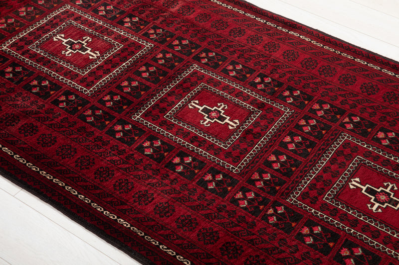 6' 11" x 3' 6" Excellent Hand-Knotted Vintage Fine Tribal Rug - Yasi & Fara 