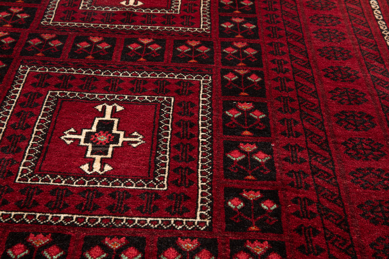 6' 11" x 3' 6" Excellent Hand-Knotted Vintage Fine Tribal Rug - Yasi & Fara 