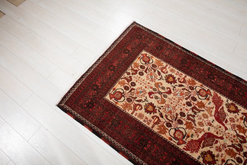 6' 11" x 3' 5" Excellent Hand-Knotted Vintage Tribal Rug - Yasi & Fara 