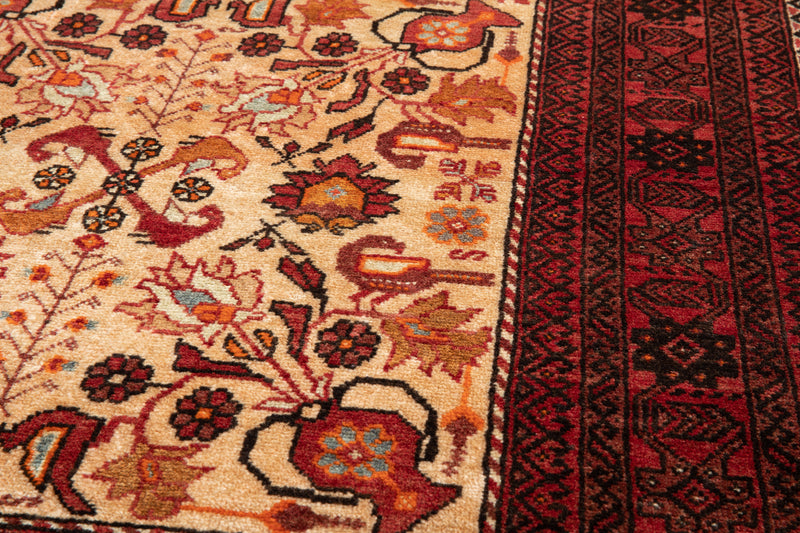 6' 11" x 3' 5" Excellent Hand-Knotted Vintage Tribal Rug - Yasi & Fara 