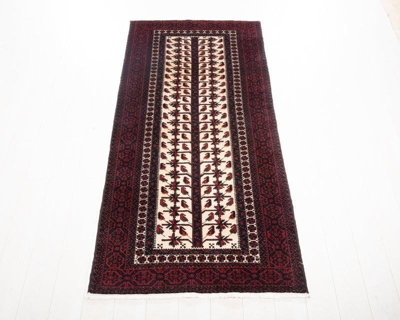 6' 8" x 3' 3" Excellent Hand-Knotted Vintage Fine Tribal Rug - Yasi & Fara 
