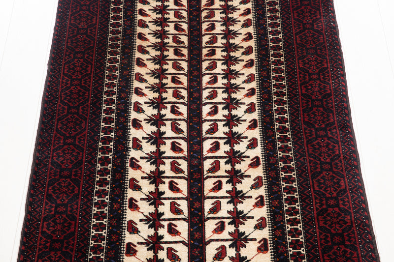 6' 8" x 3' 3" Excellent Hand-Knotted Vintage Fine Tribal Rug - Yasi & Fara 