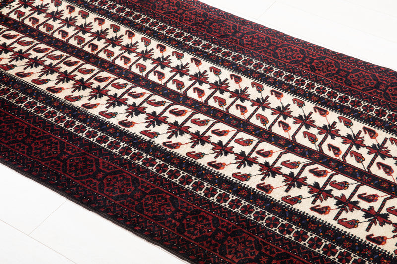 6' 8" x 3' 3" Excellent Hand-Knotted Vintage Fine Tribal Rug - Yasi & Fara 