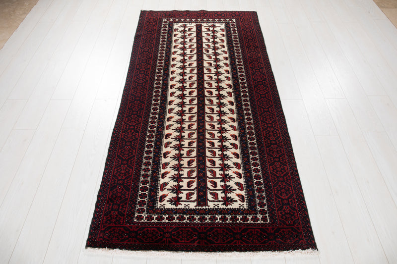 6' 8" x 3' 3" Excellent Hand-Knotted Vintage Fine Tribal Rug - Yasi & Fara 