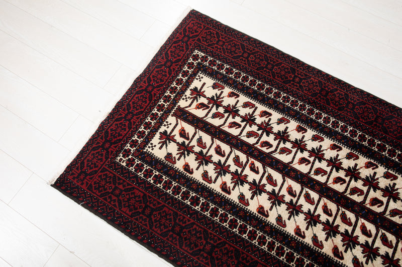 6' 8" x 3' 3" Excellent Hand-Knotted Vintage Fine Tribal Rug - Yasi & Fara 