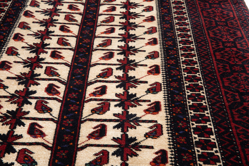 6' 8" x 3' 3" Excellent Hand-Knotted Vintage Fine Tribal Rug - Yasi & Fara 