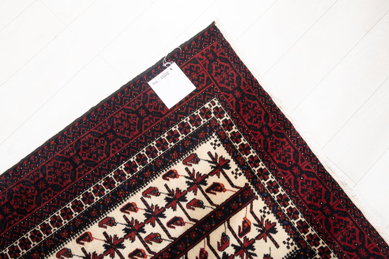 6' 8" x 3' 3" Excellent Hand-Knotted Vintage Fine Tribal Rug - Yasi & Fara 