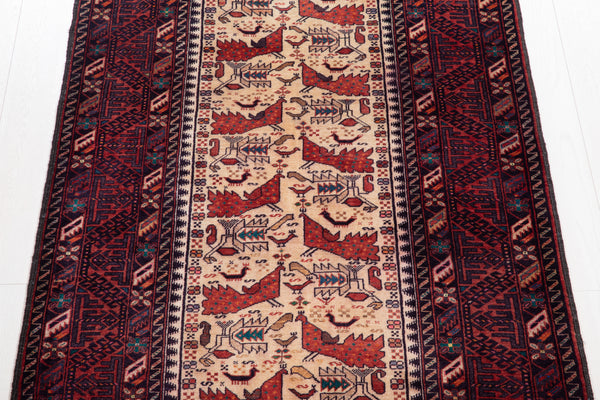 6' 10" x 3' 7" Excellent Hand-Knotted Vintage Fine Tribal Rug - Yasi & Fara 