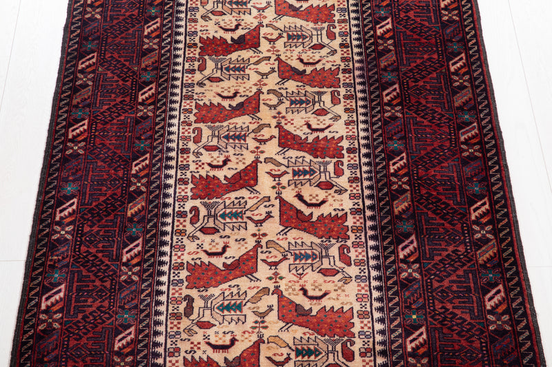 6' 10" x 3' 7" Excellent Hand-Knotted Vintage Fine Tribal Rug - Yasi & Fara 