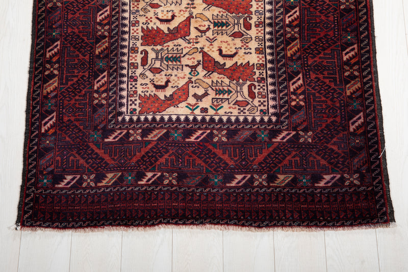 6' 10" x 3' 7" Excellent Hand-Knotted Vintage Fine Tribal Rug - Yasi & Fara 