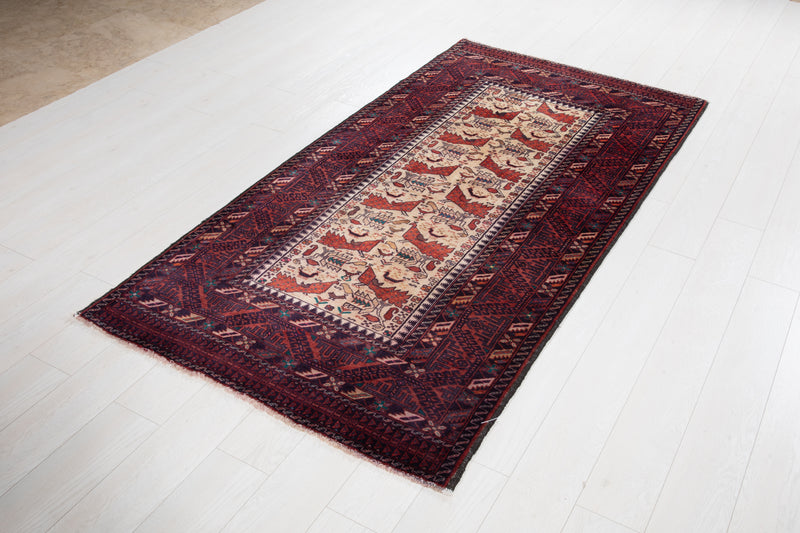 6' 10" x 3' 7" Excellent Hand-Knotted Vintage Fine Tribal Rug - Yasi & Fara 