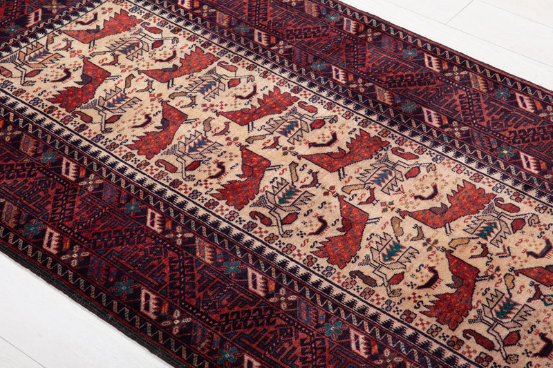 6' 10" x 3' 7" Excellent Hand-Knotted Vintage Fine Tribal Rug - Yasi & Fara 