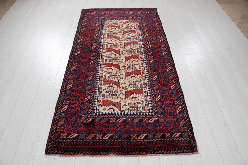 6' 10" x 3' 7" Excellent Hand-Knotted Vintage Fine Tribal Rug - Yasi & Fara 