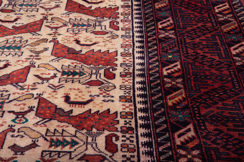 6' 10" x 3' 7" Excellent Hand-Knotted Vintage Fine Tribal Rug - Yasi & Fara 