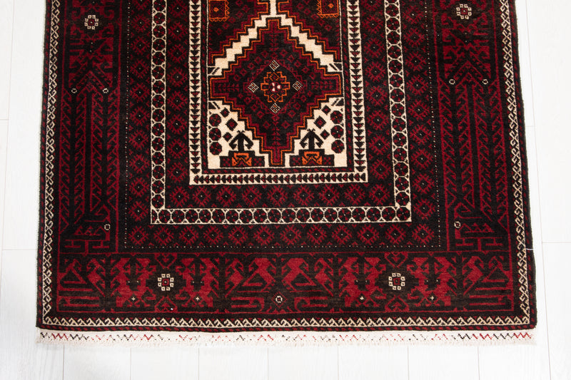 6' 8" x 3' 6" Excellent Hand-Knotted Vintage Fine Tribal Rug - Yasi & Fara 