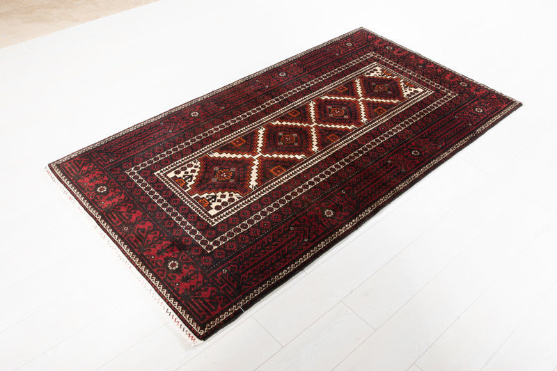 6' 8" x 3' 6" Excellent Hand-Knotted Vintage Fine Tribal Rug - Yasi & Fara 