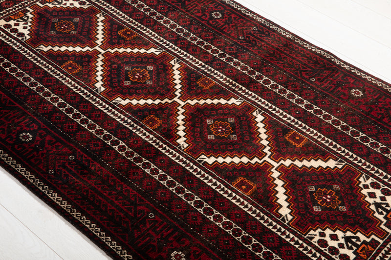 6' 8" x 3' 6" Excellent Hand-Knotted Vintage Fine Tribal Rug - Yasi & Fara 