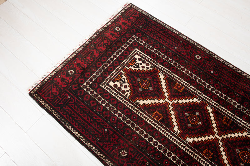 6' 8" x 3' 6" Excellent Hand-Knotted Vintage Fine Tribal Rug - Yasi & Fara 