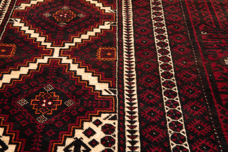 6' 8" x 3' 6" Excellent Hand-Knotted Vintage Fine Tribal Rug - Yasi & Fara 