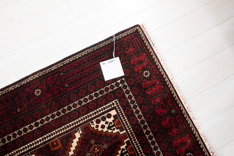 6' 8" x 3' 6" Excellent Hand-Knotted Vintage Fine Tribal Rug - Yasi & Fara 