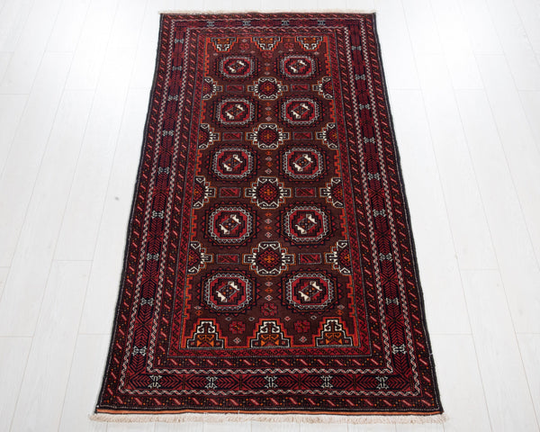 6' 8" x 3' 6" Excellent Hand-Knotted Vintage Fine Tribal Rug - Yasi & Fara 