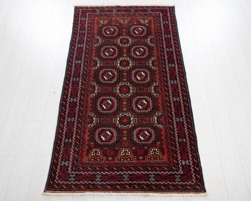 6' 8" x 3' 6" Excellent Hand-Knotted Vintage Fine Tribal Rug - Yasi & Fara 