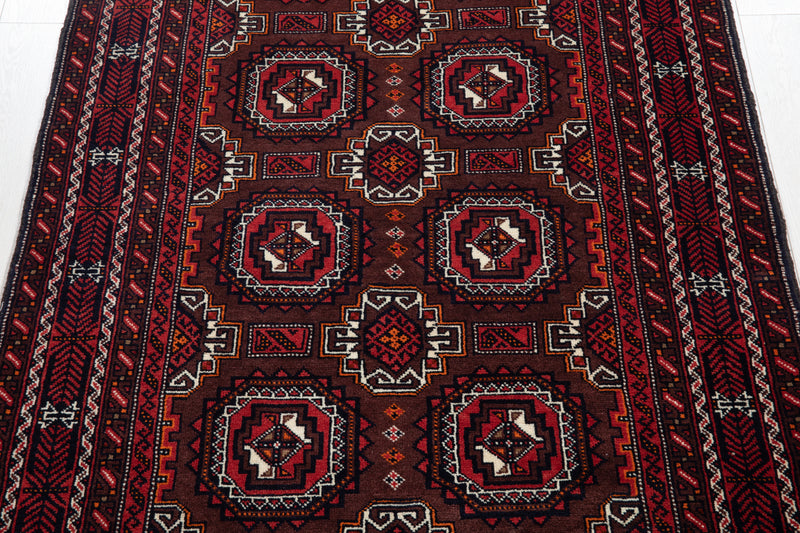 6' 8" x 3' 6" Excellent Hand-Knotted Vintage Fine Tribal Rug - Yasi & Fara 