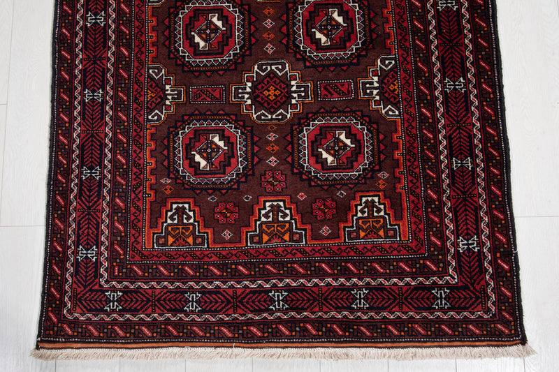 6' 8" x 3' 6" Excellent Hand-Knotted Vintage Fine Tribal Rug - Yasi & Fara 
