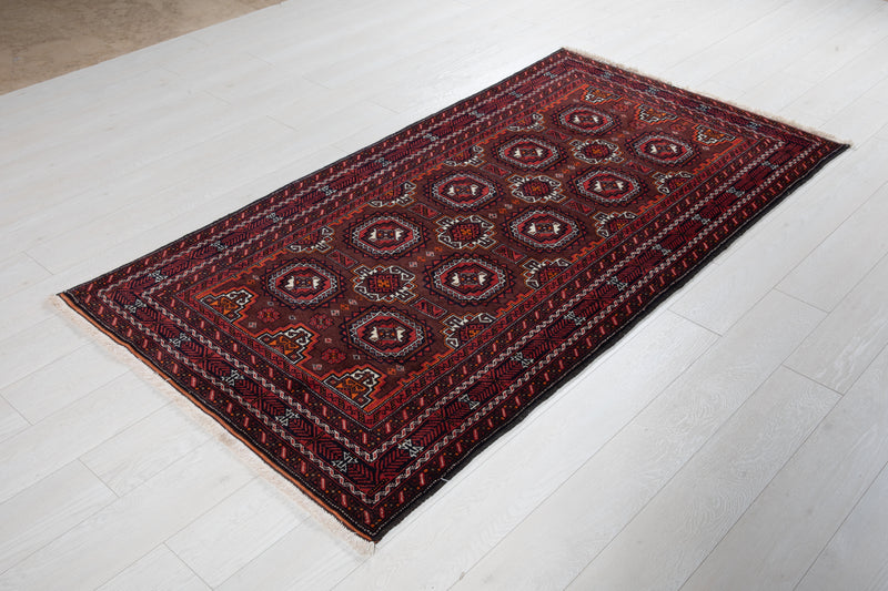 6' 8" x 3' 6" Excellent Hand-Knotted Vintage Fine Tribal Rug - Yasi & Fara 