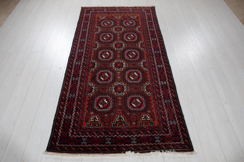 6' 8" x 3' 6" Excellent Hand-Knotted Vintage Fine Tribal Rug - Yasi & Fara 