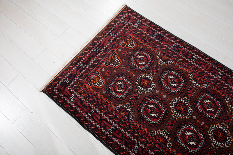 6' 8" x 3' 6" Excellent Hand-Knotted Vintage Fine Tribal Rug - Yasi & Fara 