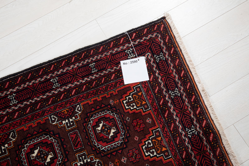 6' 8" x 3' 6" Excellent Hand-Knotted Vintage Fine Tribal Rug - Yasi & Fara 