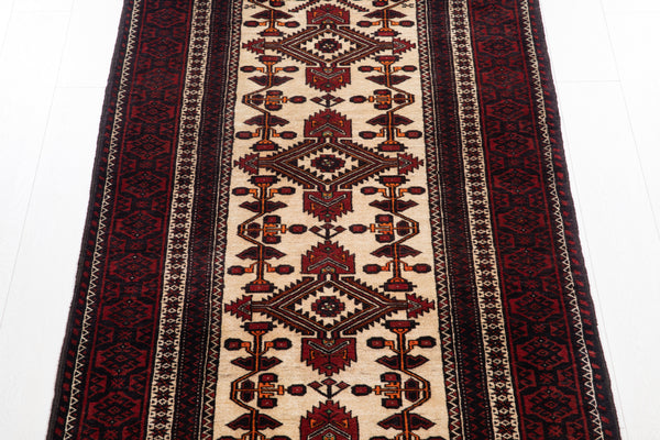 6' 7" x 3' 4" Excellent Hand-Knotted Vintage Fine Tribal Rug - Yasi & Fara 
