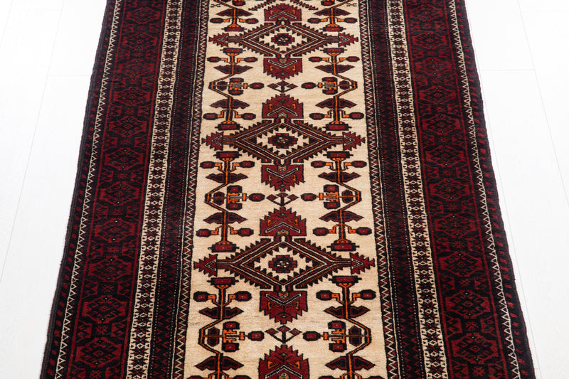 6' 7" x 3' 4" Excellent Hand-Knotted Vintage Fine Tribal Rug - Yasi & Fara 