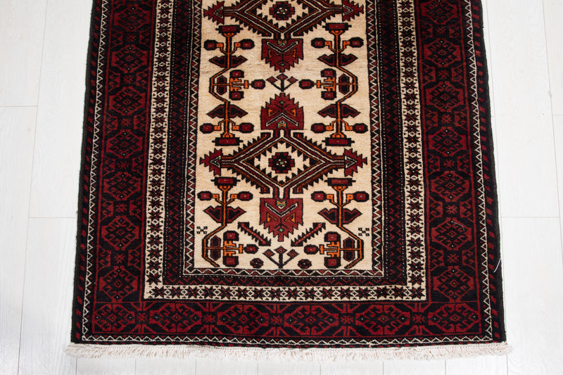 6' 7" x 3' 4" Excellent Hand-Knotted Vintage Fine Tribal Rug - Yasi & Fara 