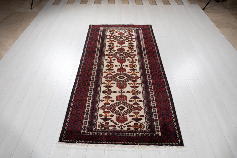 6' 7" x 3' 4" Excellent Hand-Knotted Vintage Fine Tribal Rug - Yasi & Fara 
