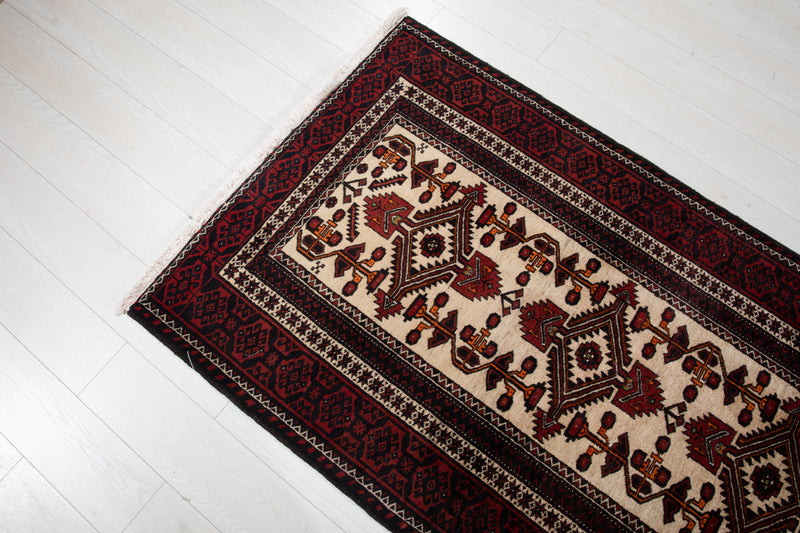 6' 7" x 3' 4" Excellent Hand-Knotted Vintage Fine Tribal Rug - Yasi & Fara 